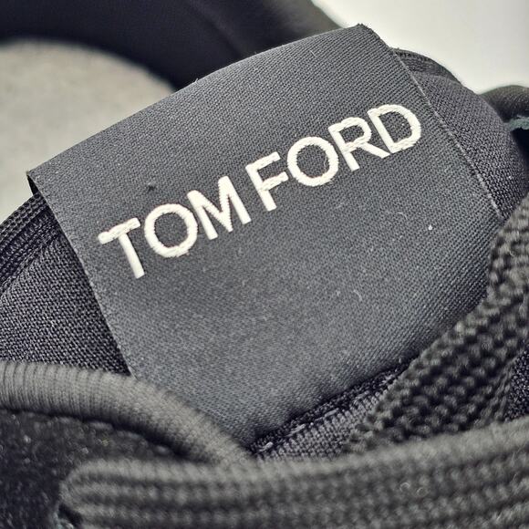 Tom Ford Jagga Leather-Trimmed Suede and Mesh Sneakers in Black size 8 $990 main image 8